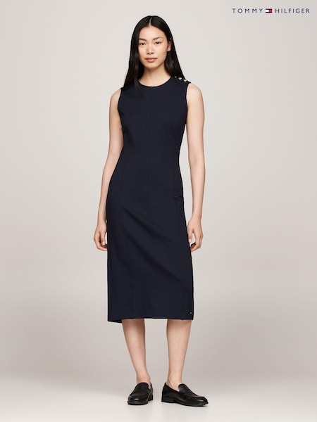 Tommy Hilfiger Blue Punto Sleeveless Bodycon Dress (AC2930) | €66
