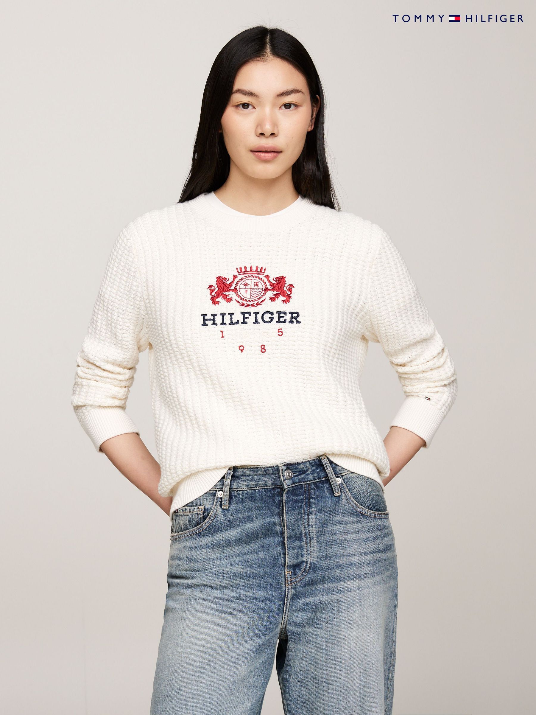 Women s Jumpers Tommy Hilfiger Cream Knitwear Next Luxembourg
