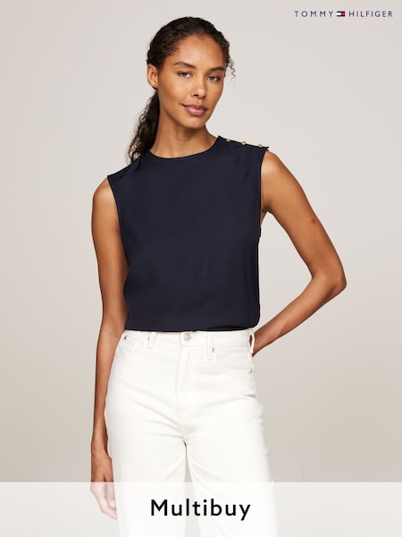 Tommy Hilfiger Blue Blue Sleeveless Vest (AC2967) | €108