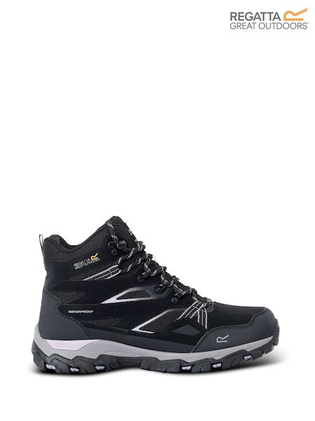 Regatta Black Womens Holcombe III Mid Waterproof Walking Boots (AC3001) | ₪352