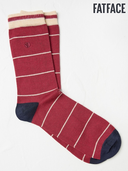 FatFace Red Men's Striped Socks (AC3173) | 37 QAR