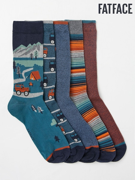 FatFace Multi Off Roader 5 Pack Men's Socks (AC3207) | €28