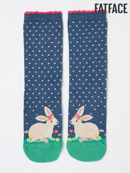 海軍藍色兔子 - FatFace Women's Socks (AC3250) | NT$350