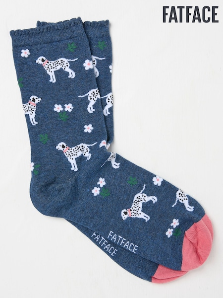 Navy Blue Dalmatian - FatFace Women's Socks (AC3267) | 11 €