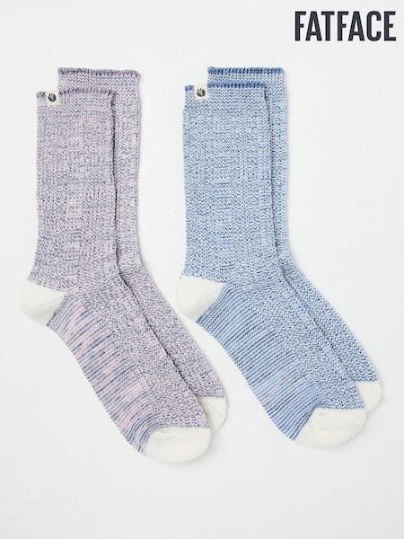 FatFace Multi 2 Pack Women's Boot Socks (AC3272) | €18