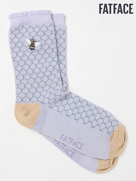 FatFace Embroidered Bee Honeycomb Socks (AC3285) | kr160