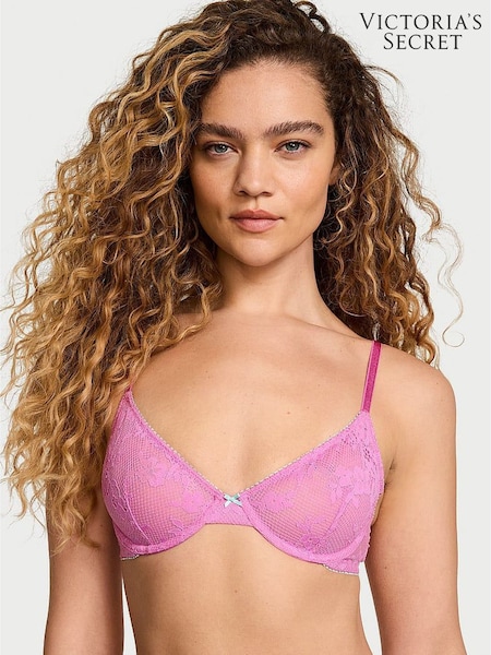 Victoria's Secret New Peony Pink Lace Unlined Demi Bra (AC3302) | €27
