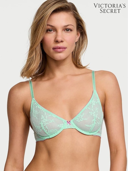 Victoria's Secret Waterfall Green Lace Unlined Demi Bra (AC3303) | €27