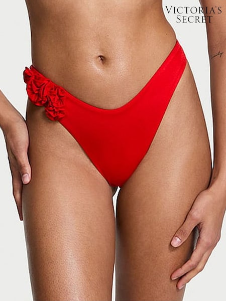 Victoria's Secret Vermillion Red Brazilian Rosette Bikini Bottoms (AC3311) | €52
