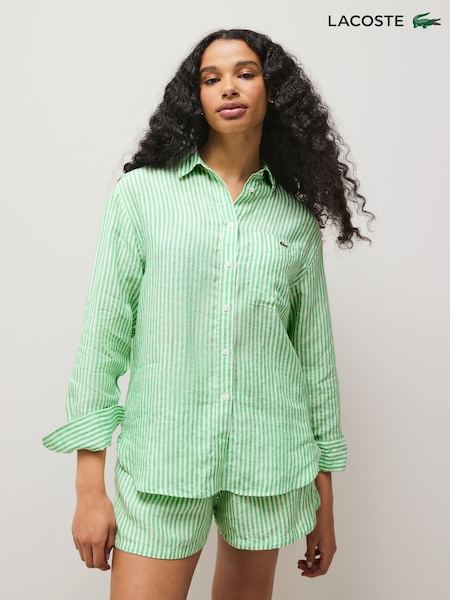 Lacoste Oversized Striped Linen Shirt (AC3341) | kr1 713