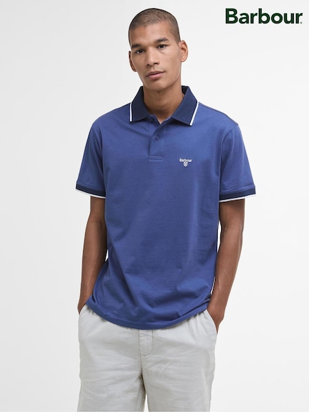 Barbour® Blue Cornsay 100% Cotton Polo Shirt (AC3418) | €63