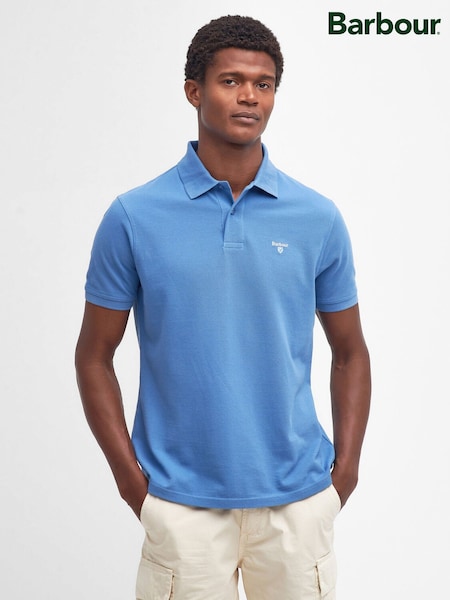 Barbour® Blue 100% Cotton Classic Polo Shirt (AC3432) | €86