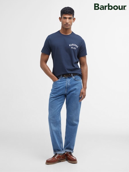 Barbour® New Navy 100% Cotton Preppy T-Shirt (AC3438) | €37