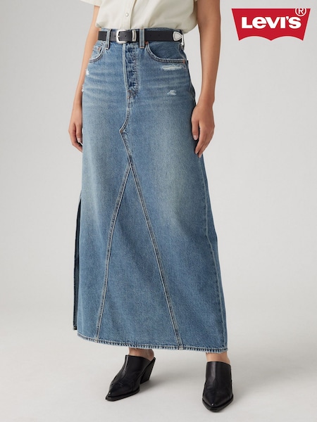 Levi's® Iconic 100% Cotton Maxi Skirt with Side Split (AC3493) | €150