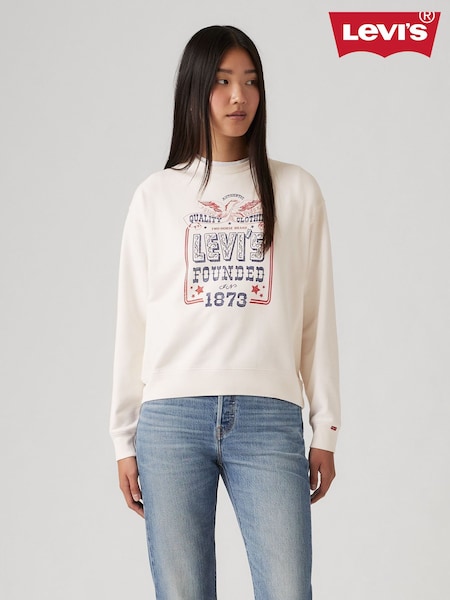 Levi's® Graphic Print Heritage 100% Cotton Crew Sweatshirt (AC3546) | €86