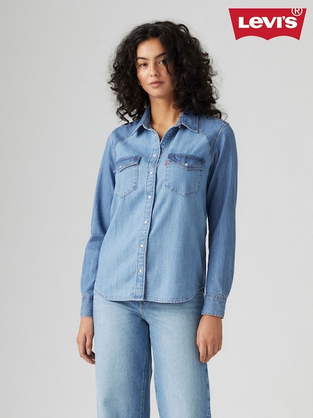 Levi's® Iconic Western Denim 100% Cotton Shirt (AC3549) | 596 LEI