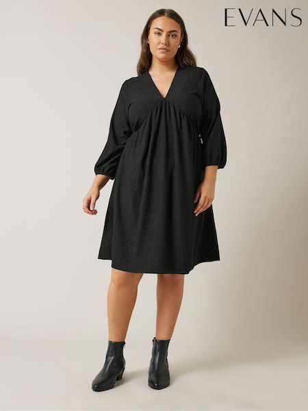 Evans Jersey Crepe Black Dress (AC3750) | €33