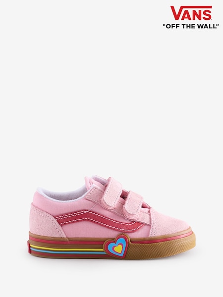 Vans Girls Infant Pink Heart Old Skool Trainers (AC3898) | €57