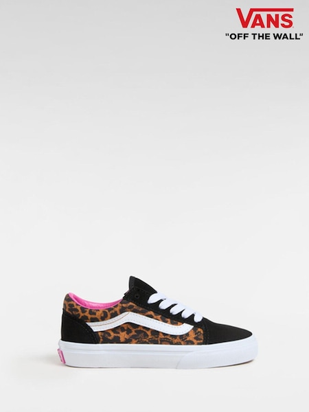 Vans Girls Junior Leopard Print Old Skool Trainers (AC3909) | €64