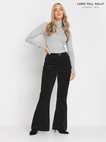 Long Tall Sally Black Co-ord Kick Flare Trousers (AC3936) | €31