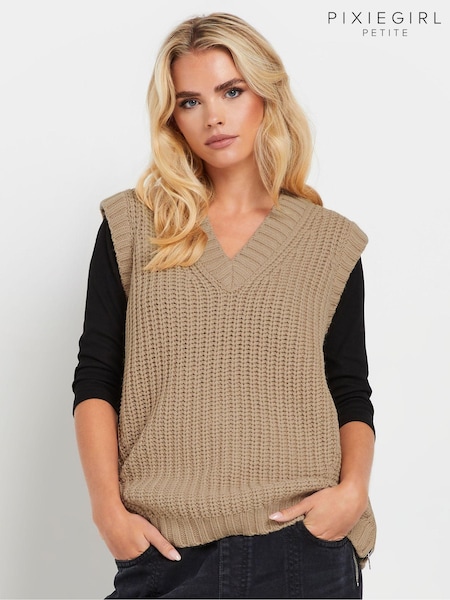 PixieGirl Petite Zip Side V-Neck Tunic (AC3944) | €54