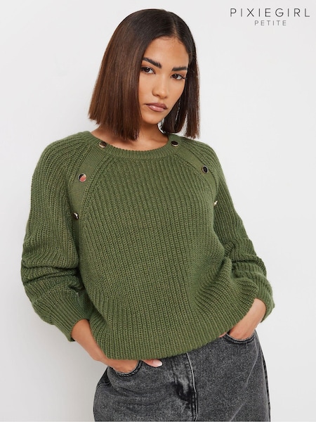 PixieGirl Petite Raglan Button Jumper (AC3959) | €54