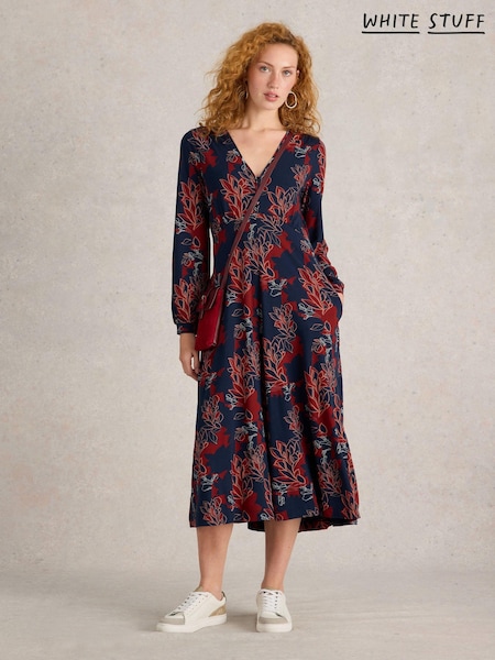 White Stuff Purple Megan Jersey Midi Dress (AC3973) | €51
