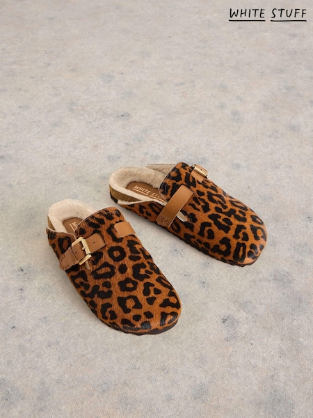 White Stuff Brown Myrtle Leather Slip-Ons Mules (AC3986) | €41.50