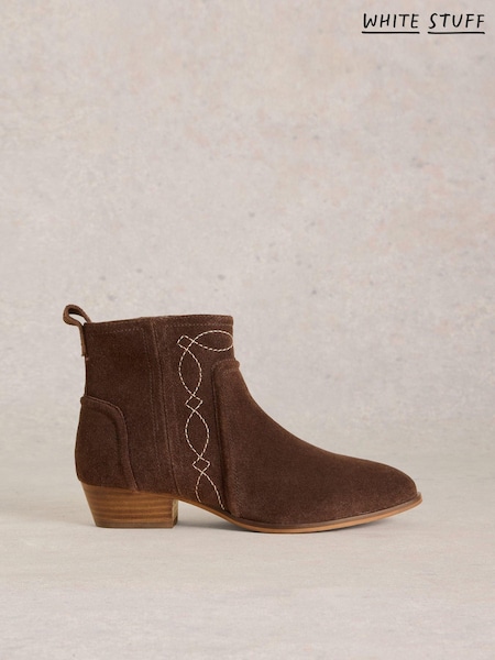 White Stuff Cedar Embroidered Ankle Boots (AC3991) | 369 LEI