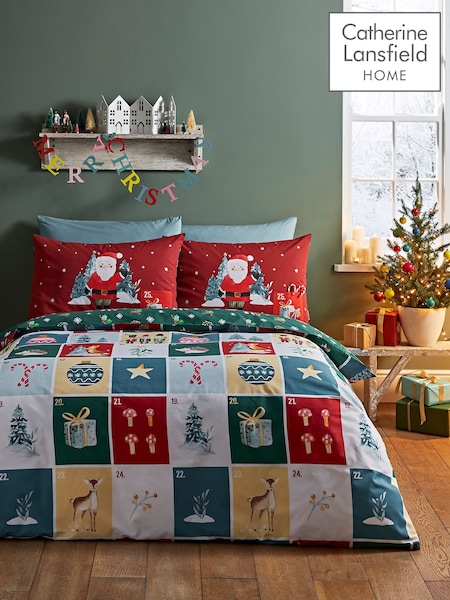 Catherine Lansfield Red Christmas Advent Calendar Duvet Cover Set (AC4027) | €23 - €37
