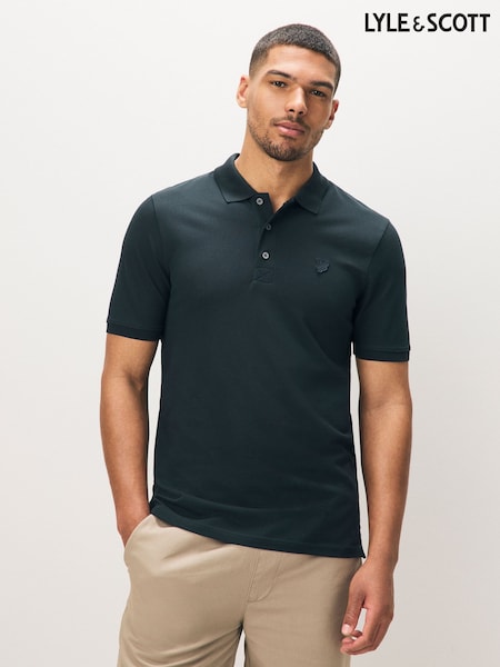 Lyle & Scott Blue Superfine Polo Shirt (AC4073) | 191 SAR