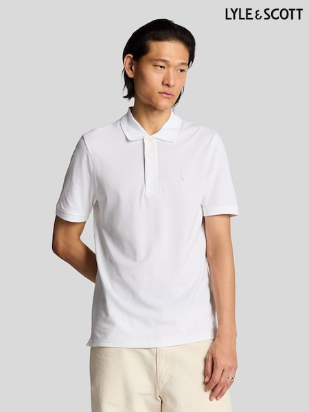 أبيض - Lyle & Scott Superfine Polo Shirt (AC4074) | ‏174 د.إ.‏