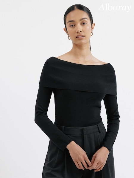 Albaray New Bardot Black Jumper (AC4119) | 161 QAR