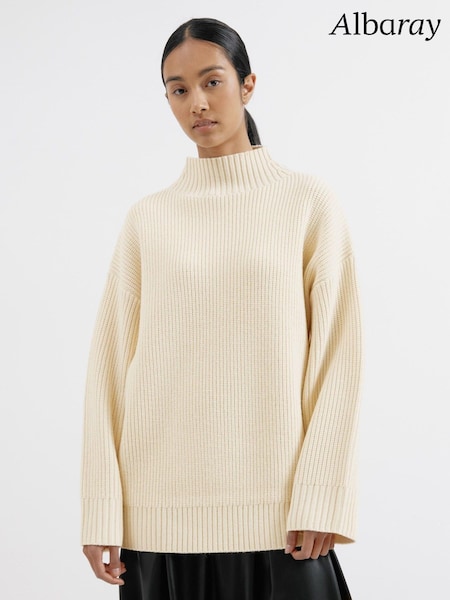 Albaray Cream Fishermans Rib Jumper (AC4133) | €54