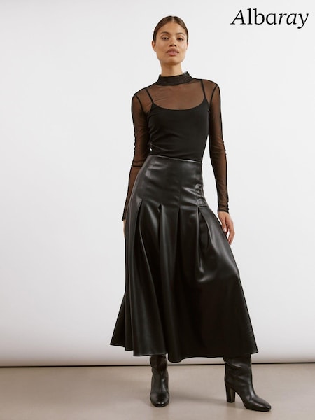 Albaray Faux Leather Black Skirt (AC4136) | 69 €