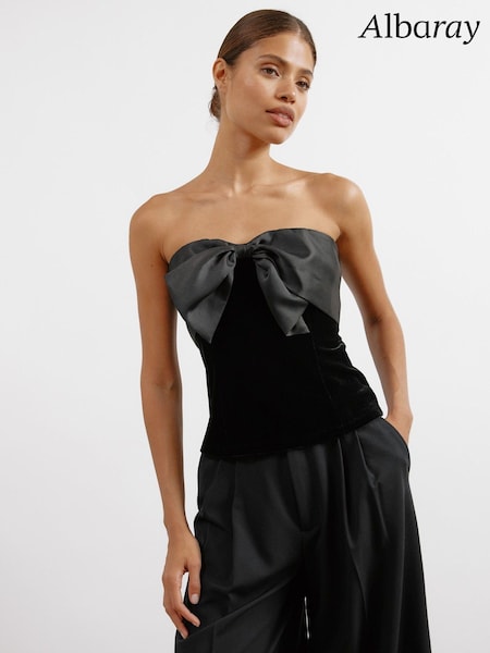 Albaray Satin Bow Black Bandeau (AC4164) | €53