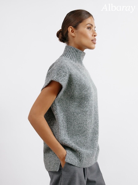 Albaray Grey Funnel Neck Tank Top (AC4178) | 359 LEI