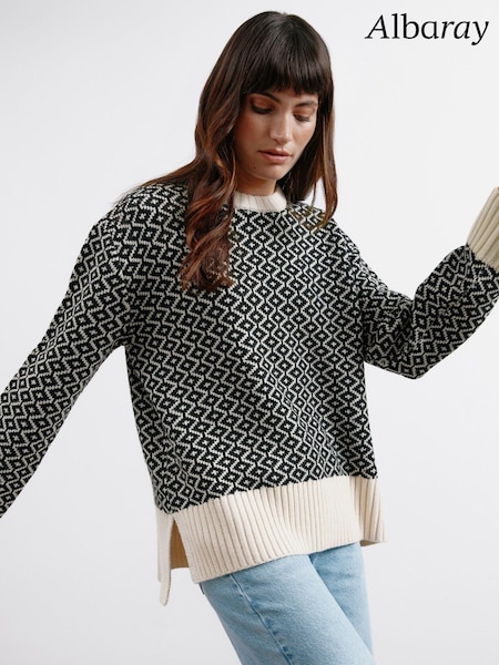 Albaray Jaquard Black Jumper (AC4194) | €56