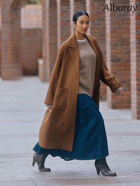 Albaray Wool Brown Coat (AC4195) | 147 €