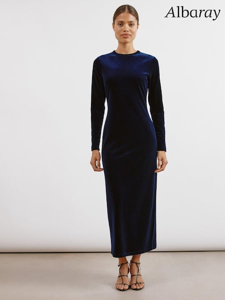 Albaray Blue Column Maxi Dress (AC4196) | €65