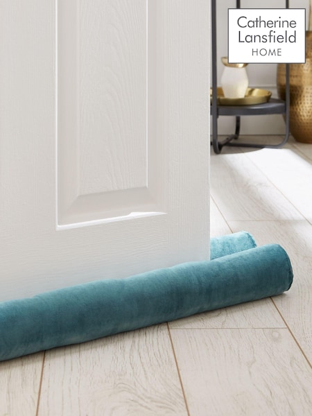 Catherine Lansfield Teal Blue Kingsley Matt Velvet Double Sided Draught Excluder (AC4298) | €18