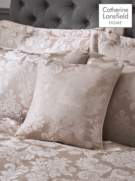 Catherine Lansfield Champagne Damask Jacquard Cushion (AC4317) | €22