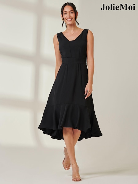 Jolie Moi Black Aerin Sleeveless Shift Dress (AC4367) | €40