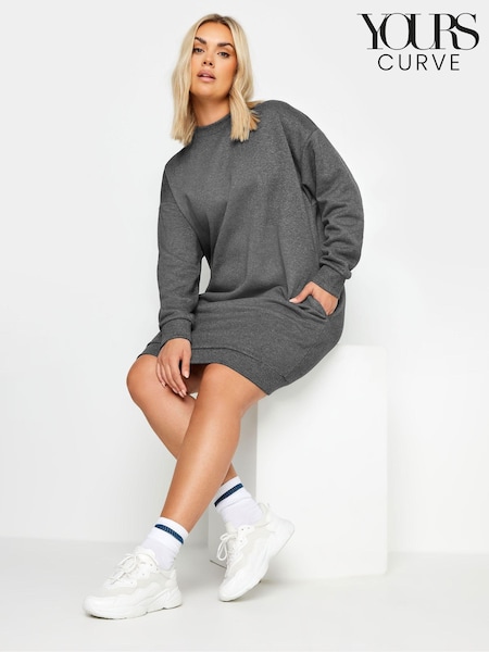 Yours Curve Grey Sweatshirt Dress (AC4405) | €44