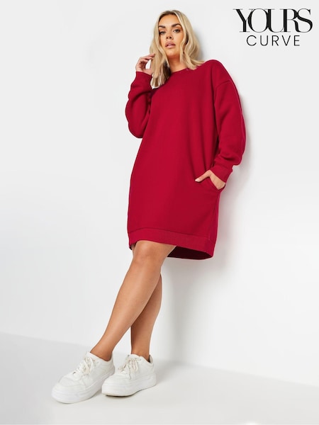 Yours Curve Red Sweatshirt Dress (AC4406) | €41