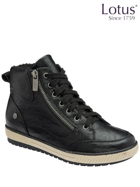 Black - Lotus Casual Ankle Boots