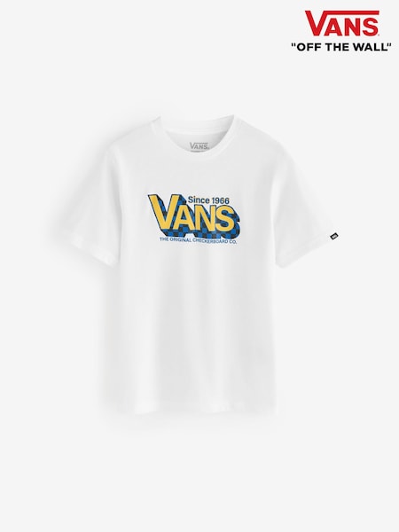 Vans Boys Checker Drop 100% Cotton White T-Shirt (AC4545) | 38 €