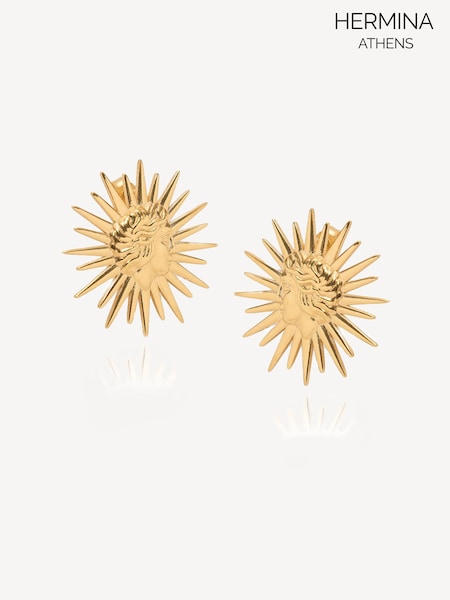 Hermina Athens Plated Sun Earrings (AC4585) | 211 €