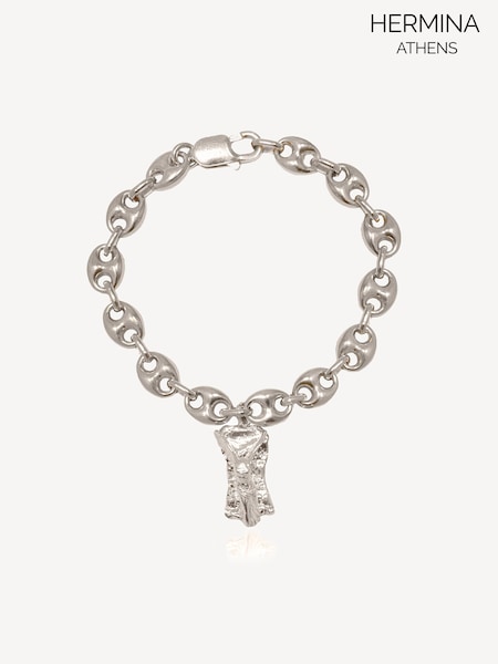 فضي - Hermina Athens Sterling Pedestal Moonlight Bracelet (AC4587) | ‏903 د.إ.‏