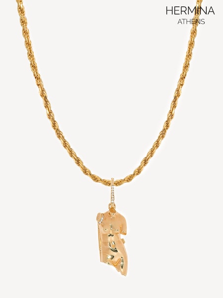 Hermina Athens Gold Plated Thea Small Cord Chain (AC4599) | € 265